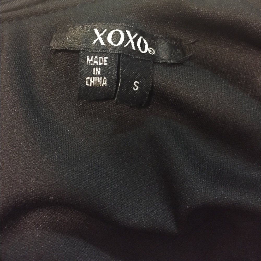 XOXO Ruffle One Shoulder Ruched Black Dress - Picture 7 of 9